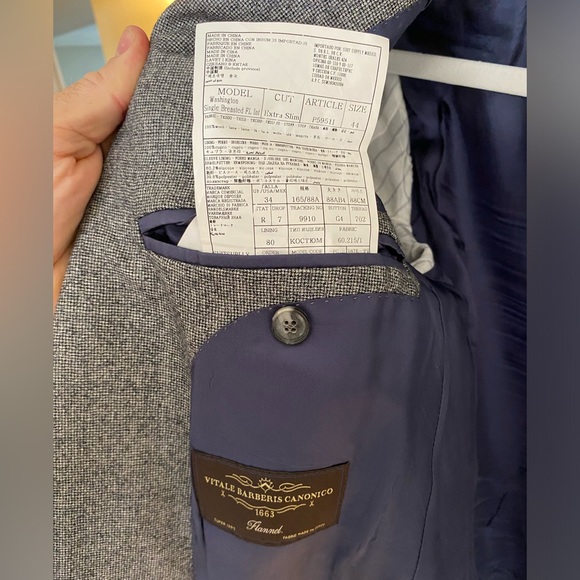 Suitsupply Washington Gray Blazer Size 44 - Picture 3 of 3